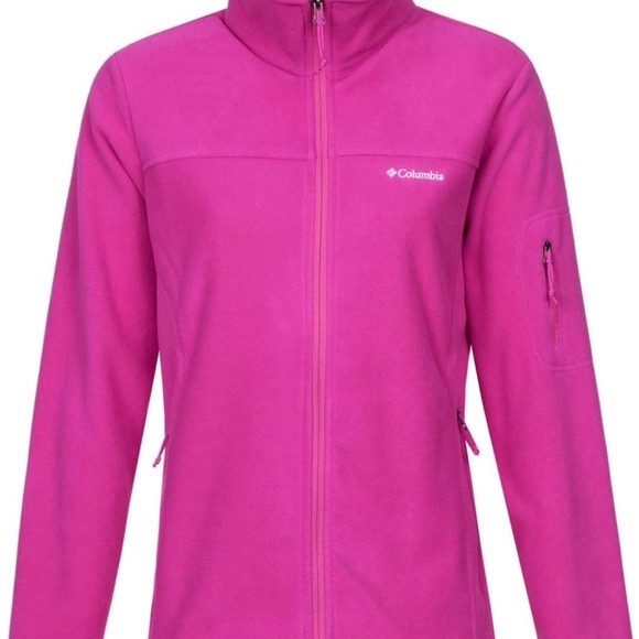 Columbia Jackets & Blazers - Used Columbia Women's Fuchsia Full-Zip Fleece Jacket - Size M